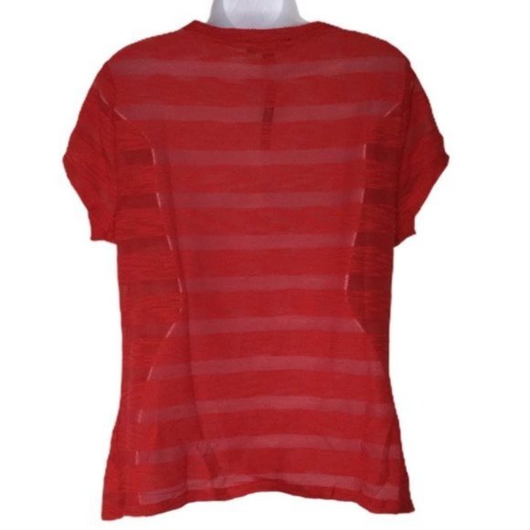 INC Tie Front Semi-Sheer Striped Top NWT Sz L - Picture 3 of 10